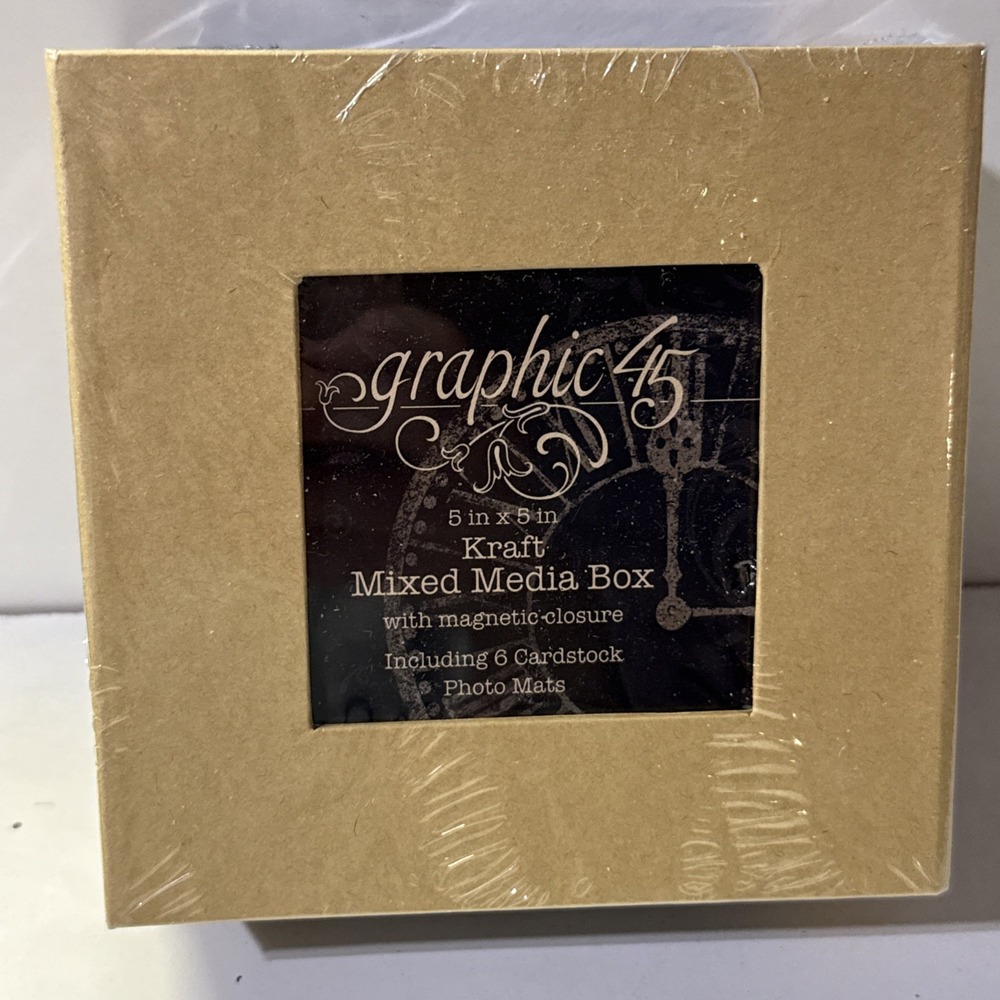 Graphic 45 5x5 Mixed Media Box Magnetic Closure Scrapbook Kit